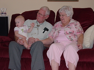 Great Grandma & Grandpa with Isabel